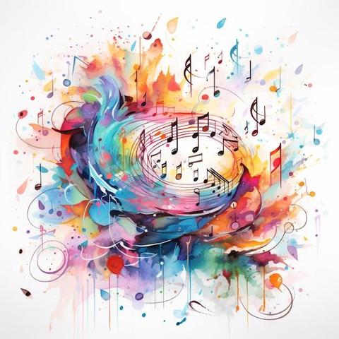 watercolor music watercolor musical notes drawing white background image ai generated art 1113121 667