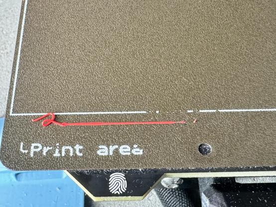A Prusa purge line that looks all kinds of wrong