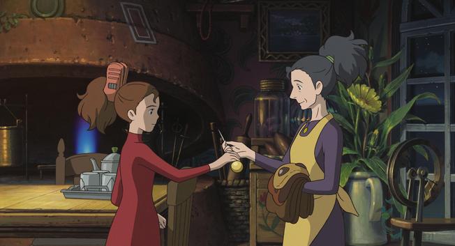 Arrietty gives her sword/needle to her mother. From 