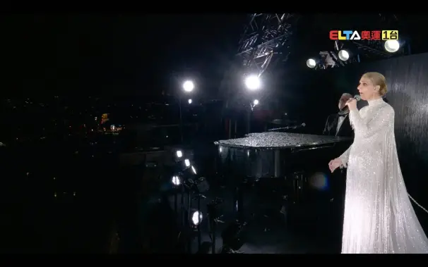 Céline Dion performing « L'hymne à l'amour » at the Paris 2024 Summer Olympics opening ceremony