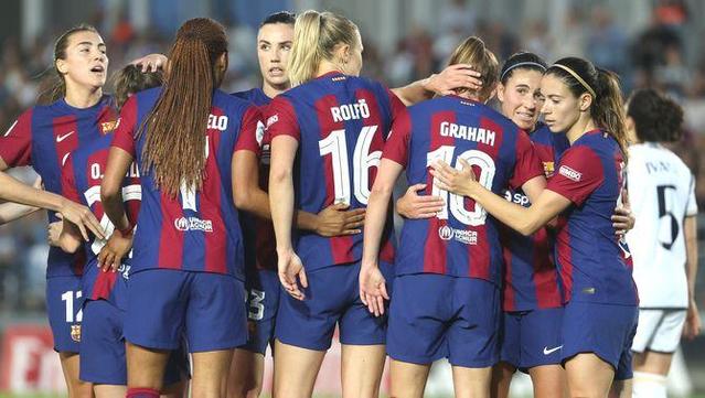 Les jugadores del Barça femení celebrant un gol la temporada passada (EFE)