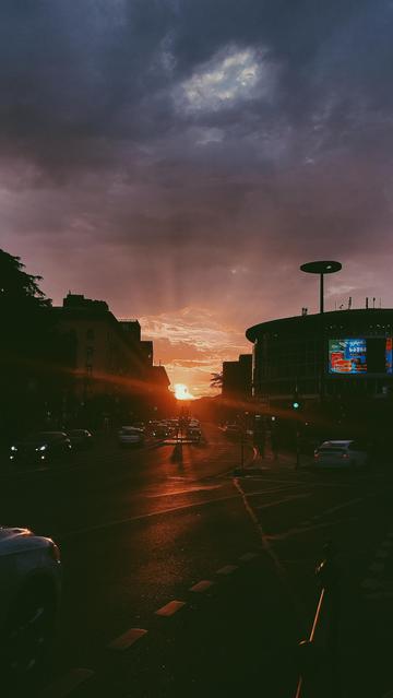 sunset in Tbilisi