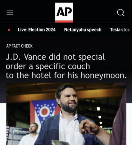 Screenshot of an AP News webpage. At the top, there is a black header with the AP logo and the text 