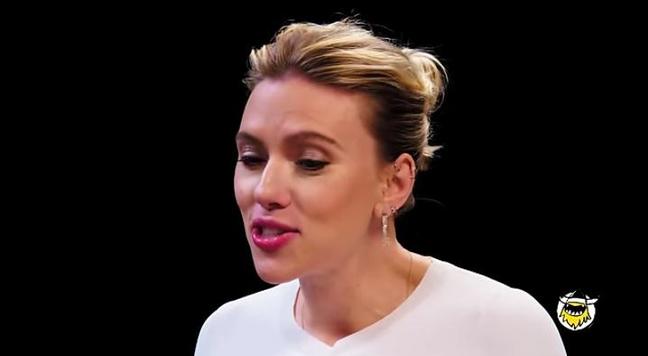 Scarlett Johansson does the incendiary wing thing