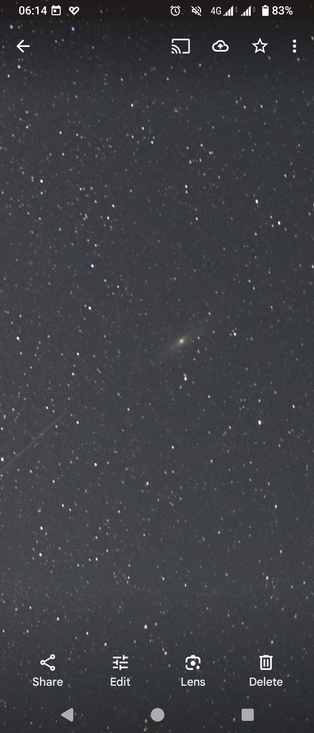 A close up of Andromeda (with bonus satellite)