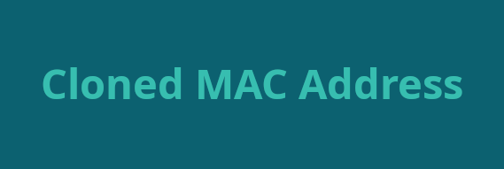 Cloned MAC address banner.