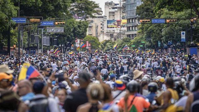 Manifestació en suport al candidat opositor, Edmundo González Urrutia, a Caracas