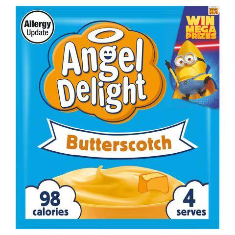 A photo of Angel Delight Butterscotch flavour dessert.