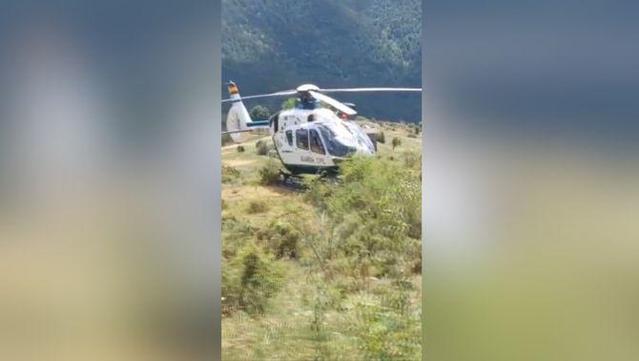 La Guàrdia Civil ha activat un helicòpter per rescatar el senderista (ACN//Guàrdia Civil)