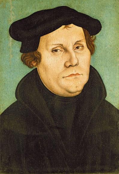Das Bild zeigt ein Porträt von Martin Luther