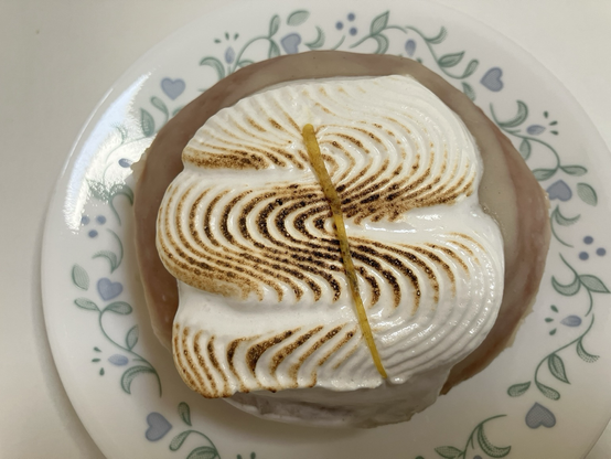 Donut with meringue topping