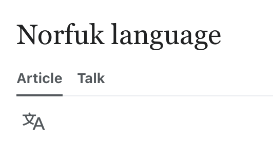 Norfuk language
Article  Talk