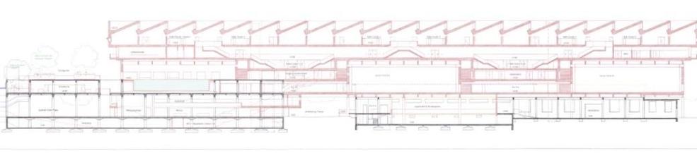 Schulanlage Höckler, Längsschnitt
