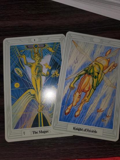 The Magus and Knight of Swords, which jumped out together