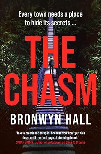 Image of the book cover for The Chasm by Bronwyn Hall with the tag line 