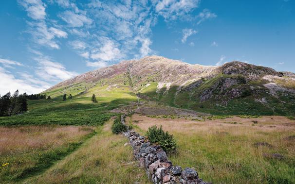 Clachaig Gully running from Clachaig Inn all the way up Sgorr nam Fionnaidh.
