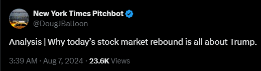 New York Times Pitchbot @DougJBalloon 

Analysis | Why today’s stock market rebound is all about Trump.