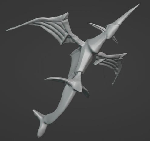 Sculpt 3D model of the Light Wing. Created by Lulzifuh.