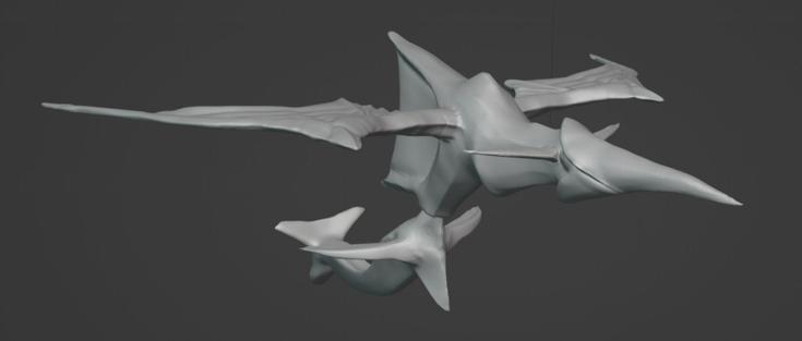 Sculpt 3D model of the Light Wing. Created by Lulzifuh.