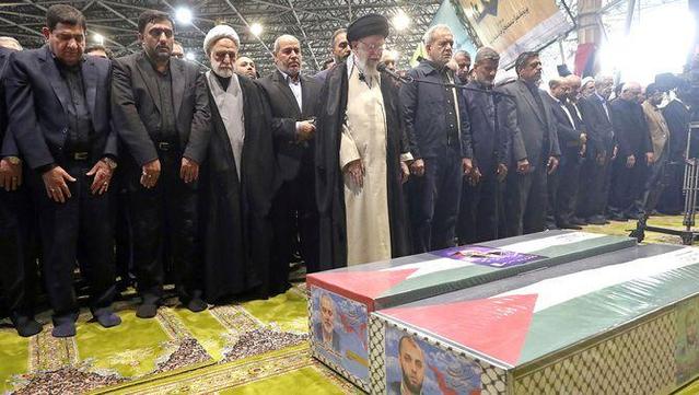 El líder suprem iranià al funeral del líder de Hamas, Ismail Haniyeh, assassinat per Israel (Imatges del govern iranià)