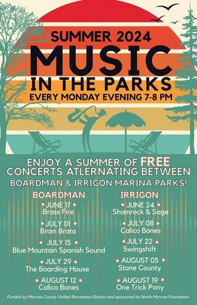 August 12 2024 EventSNPImage Music in the Park 2024 schedule 110724 062311