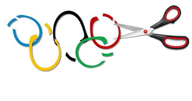 Olympic rings cup up