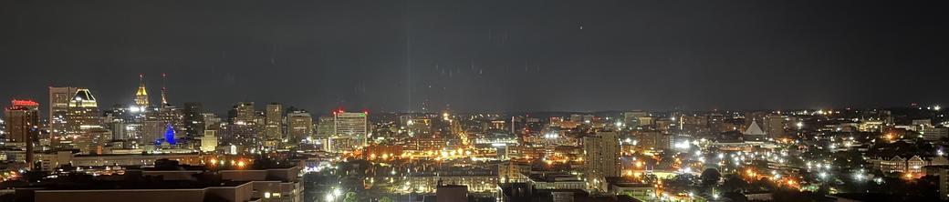 View of downtown Baltimore from the east (amateur quality photograph).