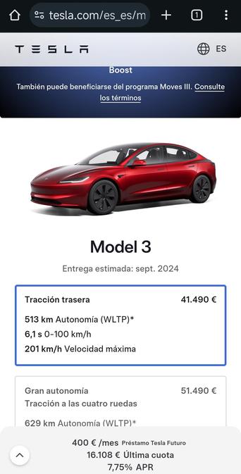 Precio TESLA M3