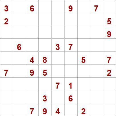 Grille de sudoku 9x9 à remplir