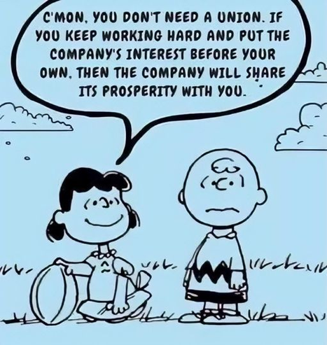 Lucy and Charlie Brown from the Peanuts strip are set up for the running gag of Charlie Brown being set up to kick a football that Lucy invariably, without exception, pulls away.  Lucy is saying:

