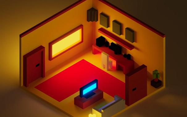 This is a voxel graphic of a living room | Image by Gabriele Domicolo on Unsplash