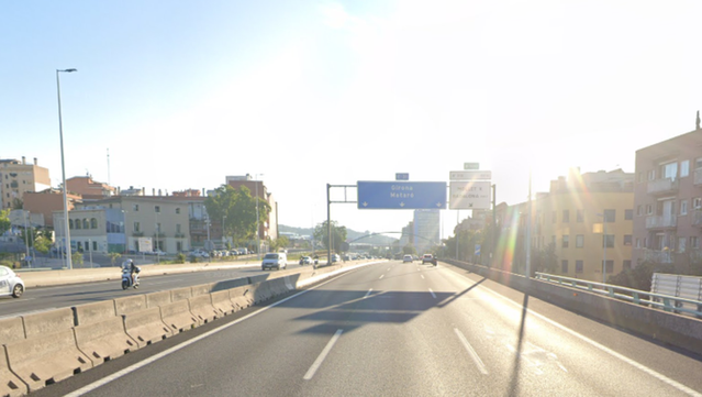 L'accident ha passat al quilòmetre 213 de la carretera C-31, a Badalona (Google Street View)