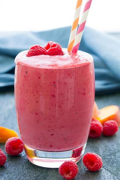 Smoothie aux framboises