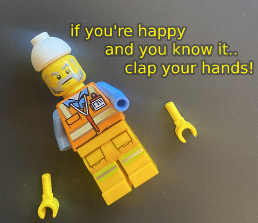 Lego figure with non-attached hands and grumpy face.

Lyrics 