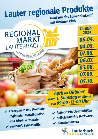 Plakat für Regionalmarkt in Lauterbach/Hessen