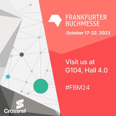 graphic: Frankfurt Book Fair logo, October 17-22, 2023, visit us at Stand G104, Hall 4.0 #FBM24