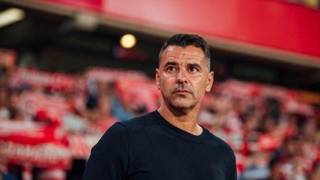 Míchel en un partit amb el Girona (Girona FC)