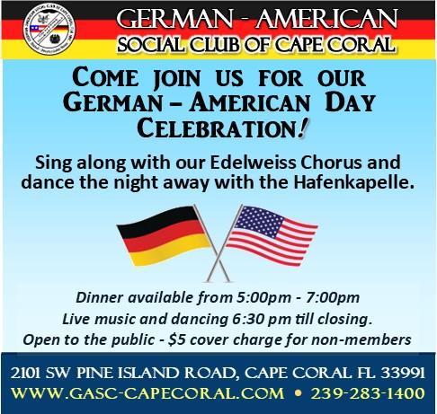 German American Day
FridayDinnerDance Large 2024 GermanAmericanDay