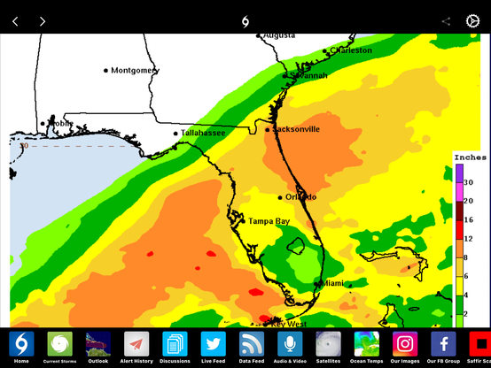 And Hurricane Milton rainfall predictions. Heavy rain and local inland flooding will cause inland flooding. Please heed local flood evacuation orders. 