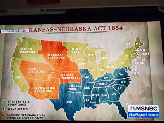 America in 1864 map