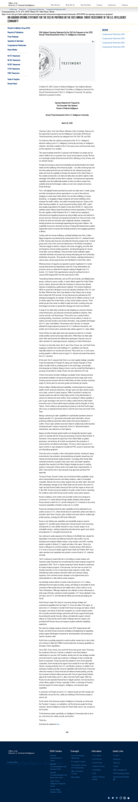 Screenshot of the march 25, 2025 DNI Gabbard Opening Statement for the SSCI As Prepared on the 2025 Annual Threat Assessment of the U.S. Intelligence Community from https://www.dni.gov/index.php/newsroom/congressional-testimonies/congressional-testimonies-2025/4059-ata-opening-statement-as-prepared 

U.S. intelligence, led by DNI Tulsi Gabbard, concluded in March 2025 that Iran is not actively building a nuclear weapon and that Supreme Leader Khamenei has not reauthorized a nuclear weapons prog…