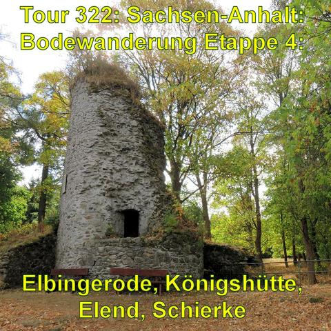 Ein runder Steinturm, vermutlich ein alter Wachturm oder Teil einer Ruine, steht in einem Waldgebiet. Bäume mit grünen und braunen Blättern umgeben den Turm, der auf einem kleinen Erdwall steht. Der Eingang des Turms ist als dunkle Öffnung sichtbar.