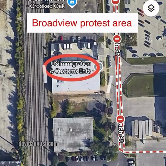 Video begins with satellite view of the ice facility in Broadview, IL, showing a couple blocks of road next ti it closed, where the protests have been happening. Then it zooms out revealing the city limits of Broadview, revealing that the protest area is a very small portion of Broadview. Finally, it shows a map of all of Cook County with Broadview (a very small portion) highlighted and labeled. It is dwarfed by the much more massive City of Chicago that it labeled and to its east. The overall …