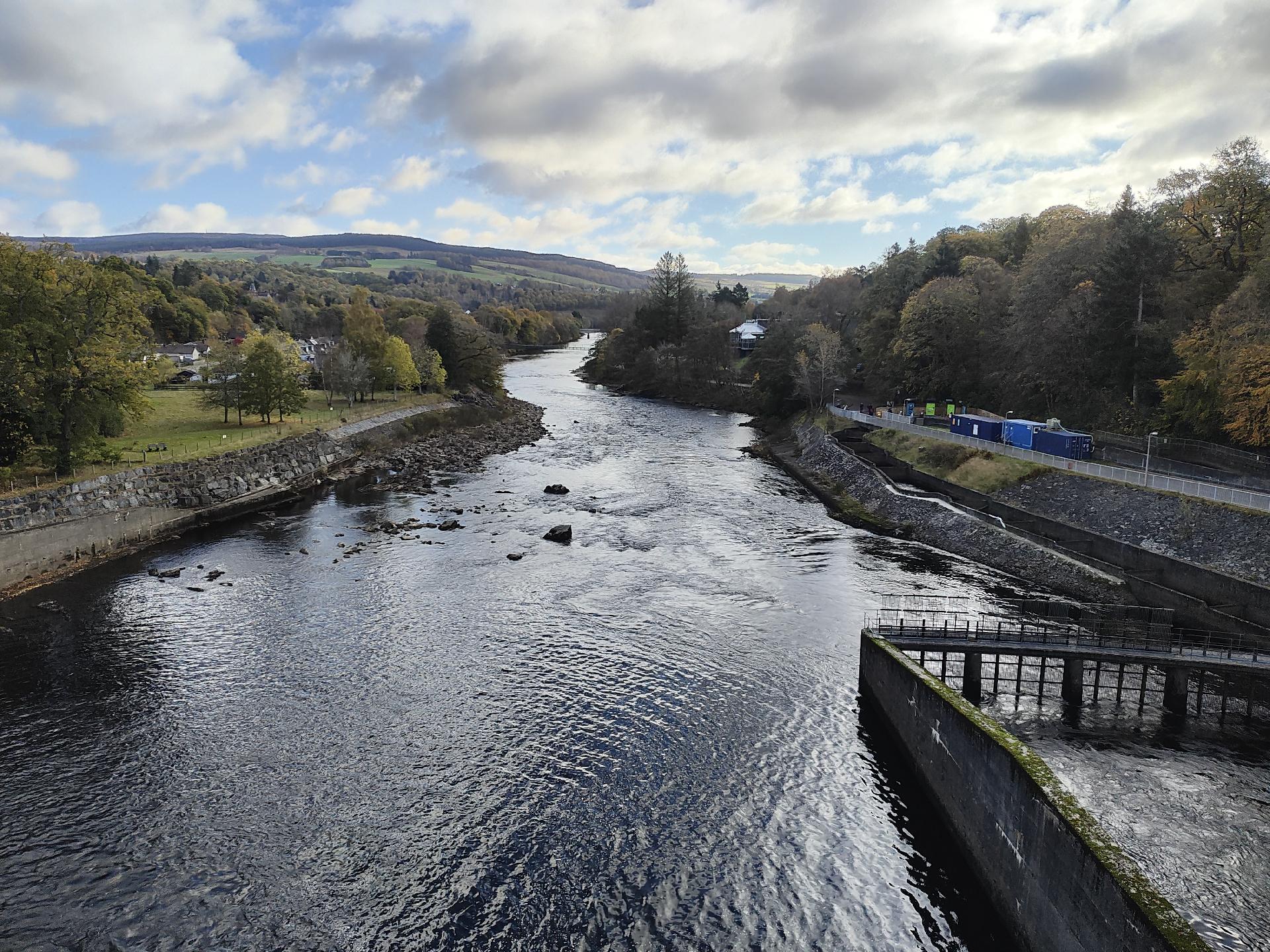 River view from top of dam.