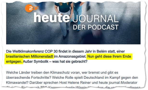Die Weltklimakonferenz COP 30 findet in diesem Jahr in Belém statt, einer brasilianischen Millionenstadt im Amazonasgebiet. Nun geht diese ihrem Ende entgegen. 