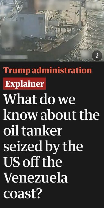 What do we know about the oil tanker seized by the US off the Venezuela coast?