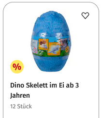 Dino Skelett im Ei ab 3 Jahren