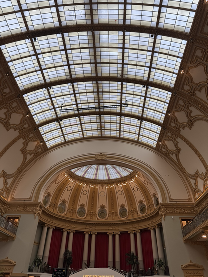 Gilded decor in large hall