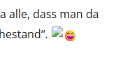 Kleiner Screenshot mit grauem Textausschnitt, Dokumentensymbol und lächelndem Emoji auf hellem Hintergrund.