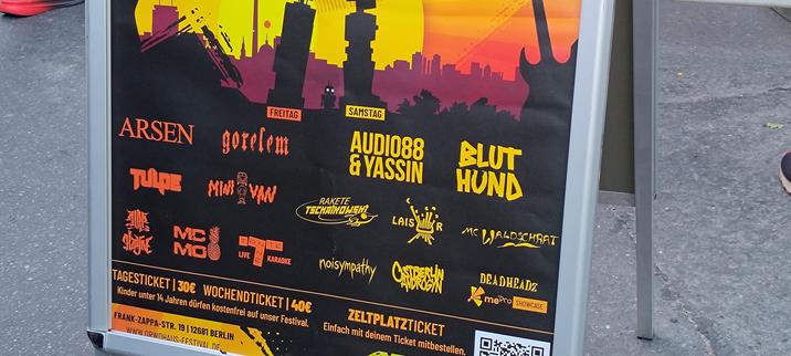 Lineup or some Berlin festival including a band called Audio88. Doesn't sound goid to me. 